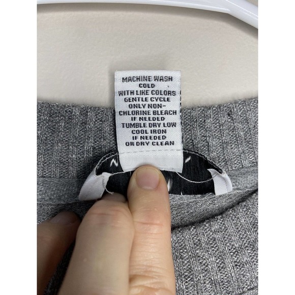 Magaschoni Gray Long Sleeve Crew Neck Pullover - Picture 3 of 7